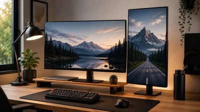 Vertical monitor setups are quietly becoming one of the smartest desk upgrades right now. Vertical monitor setups are quietly becoming one of the smartest desk upgrades right now.