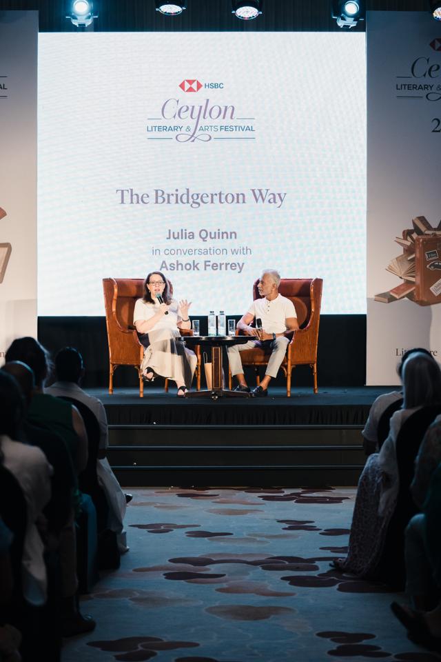 Julia Quinn in conversation with Ashok Ferrey (Ceylon Literary and Arts Festival) Julia Quinn in conversation with Ashok Ferrey (Ceylon Literary and Arts Festival)