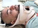 An injured victim Akash undergoing treatment at a hospital in Ferozepur. (HT) An injured victim Akash undergoing treatment at a hospital in Ferozepur. (HT)