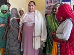 Pataudi BJP MLA Bimla Chaudhary (centre) has reiterated her recent poll promise, inviting bachelors of Rewari to send her their biodata so she can help arrange their marriages. (File photo)