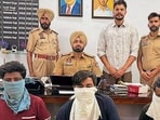 The accused in the custody of Ludhiana police on Saturday. (HT Photo) The accused in the custody of Ludhiana police on Saturday. (HT Photo)