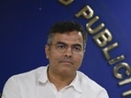 The minister directed officials to complete critical portions of the project before the onset of the monsoon to provide immediate relief to residents. (RAJ K RAJ /HT PHOTO)