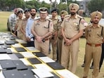 The operation, led by the commissionerate’s cyber cell, also resulted in the recovery of 98 laptops, 229 mobile phones and 19 vehicles allegedly purchased using crime proceeds. (HT Photo) The operation, led by the commissionerate’s cyber cell, also resulted in the recovery of 98 laptops, 229 mobile phones and 19 vehicles allegedly purchased using crime proceeds. (HT Photo)