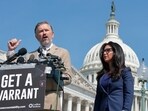U.S. Representative Thomas Massie (R-KY) and Representative Lauren Boebert (R-CO) seen in this photo,