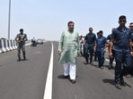 Union minister for road transport and highways Nitin Gadkari on Friday reviewed the progress of the Sant Tukaram Maharaj Palkhi Marg on Friday. (HT PHOTO) Union minister for road transport and highways Nitin Gadkari on Friday reviewed the progress of the Sant Tukaram Maharaj Palkhi Marg on Friday. (HT PHOTO)