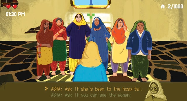 How does one respond when a woman in the midst of high-risk pregnancy is told by her family that she should not seek hospital care? These are some of the dilemmas players face in the game.