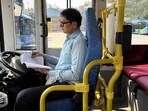 In the American film Paterson, the hero, played by Adam Driver, is a city bus driver who writes poetry, earnestly jotting down the lines in a notebook. In Delhi, there is a man as striking as that film actor. Plus, Pawan Kumar Tomar too drives a city bus, with the Delhi Transport Corporation. And he too writes poetry, earnestly jotting down the lines in a notebook. (HT Photo)