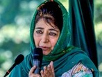 People’s Democratic Party (PDP) president Mehbooba Mufti speaks during the party's District Workers Convention, in Srinagar on Sunday. (ANI)