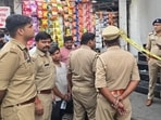 Senior police officers at the site of the incident in Lucknow. (Sourced)