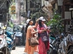Teachers on Census duty collect household data during the ongoing Census exercise in Karol Bagh on Saturday (Hindustan Times)