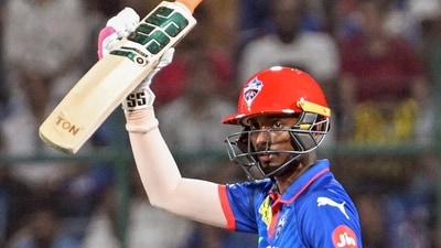 In response, it was a fast and furious start from Abishek Porel, staking his claim alongside KL Rahul at the top of the order. 72/0 after the powerplay in a 105-run opening stand, both players contributing half-centuries. (ANI) In response, it was a fast and furious start from Abishek Porel, staking his claim alongside KL Rahul at the top of the order. 72/0 after the powerplay in a 105-run opening stand, both players contributing half-centuries. (ANI)