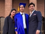 Fawad Khan and wife Sadaf beam with pride at their son Ayaan’s graduation.(X)