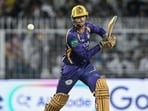 Kolkata Knight Riders' Angkrish Raghuvanshi in action. (AFP)