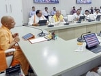 P chief minister Yogi Adityanath chairing a cabinet meeting in Lucknow on May 18. (ANI photo)