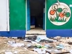 A TMC office following the West Bengal Assembly election results, in Asansol, on May 5.