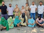 The accused in the custody of Khanna Police on Monday. (HT Photo)