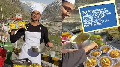Content creator Devansh Tyagi tested the idea with a one-day experiment stall on the scenic route to Sissu, Himachal Pradesh. (Photos: Instagram/ devanshtyagi_) Content creator Devansh Tyagi tested the idea with a one-day experiment stall on the scenic route to Sissu, Himachal Pradesh. (Photos: Instagram/ devanshtyagi_)