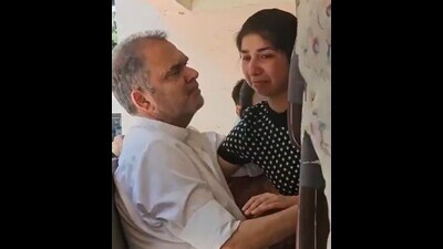 Punjab minister Sanjeev Arora meeting his family members in Gurugram ahead of Prevention of Money Laundering Act (PMLA) case hearing on Monday. Punjab minister Sanjeev Arora meeting his family members in Gurugram ahead of Prevention of Money Laundering Act (PMLA) case hearing on Monday.