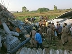 The site of the water tank collapse in Bareilly (HT File Photo)