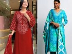 Bandhani kurta sets for women(Pinterest)