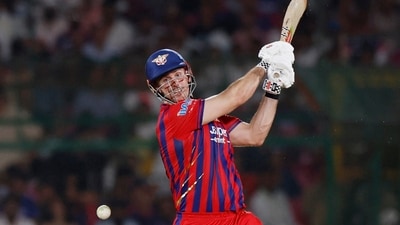Earlier, Mitchell Marsh fell agonisingly short of a century after being dismissed for 96 in the final over, but his innings powered Lucknow Super Giants to a strong 220/5 against Rajasthan Royals. (REUTERS)