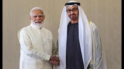 In light of the rapid strides in UAE-India friendship, broader regional speculation is inevitable. (DPR PMO/PTI) In light of the rapid strides in UAE-India friendship, broader regional speculation is inevitable. (DPR PMO/PTI)