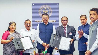 Mumbai, May 19 (ANI): Maharashtra Chief Minister Devendra Fadnavis during the signing and exchange of MoUs between the Government of Maharashtra (Energy Department) and various companies in Mantralaya, in Mumbai on Tuesday. (@CMOMaharashtra X/ANI Photo) (@CMOMaharashtra) Mumbai, May 19 (ANI): Maharashtra Chief Minister Devendra Fadnavis during the signing and exchange of MoUs between the Government of Maharashtra (Energy Department) and various companies in Mantralaya, in Mumbai on Tuesday. (@CMOMaharashtra X/ANI Photo) (@CMOMaharashtra)
