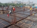 Authorities said construction activity improved after the notice, but the project remains significantly behind schedule. (HT Photo)