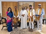 Himachal Pradesh CMSukhvinder Singh Sukhu and spiritual leader Sri Sri Ravi Shankar at the Art of Living ashram, in Bengaluru on Wednesday. (ANI) Himachal Pradesh CMSukhvinder Singh Sukhu and spiritual leader Sri Sri Ravi Shankar at the Art of Living ashram, in Bengaluru on Wednesday. (ANI)