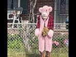 Creepy figure in bizarre pink costume ‘chasing’ kids sparks panic in Virginia