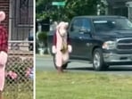 Fredericksburg police searching for man in creepy Pink Panther-like costume hunting down school kids