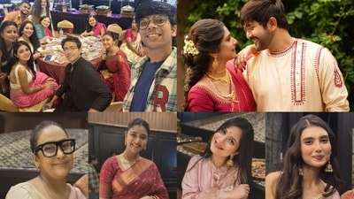 ‘তোর বুকেতেই পেতে…’, শুভস্মিতার হাত ধরলেন সৌরভ, দীপ-ঝাঁপির পাশে গোটা পরিবার! ‘তোর বুকেতেই পেতে…’, শুভস্মিতার হাত ধরলেন সৌরভ, দীপ-ঝাঁপির পাশে গোটা পরিবার!