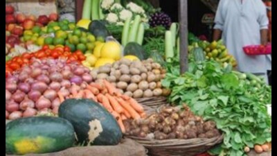 Green chillies and tomatoes recorded maximum price changes. The former surged by an average of 460% from ₹10-15 to ₹60-80 a kg, and the latter skyrocketed by an average of 250%, climbing from ₹10 to ₹30-40. (Pic for representation) Green chillies and tomatoes recorded maximum price changes. The former surged by an average of 460% from ₹10-15 to ₹60-80 a kg, and the latter skyrocketed by an average of 250%, climbing from ₹10 to ₹30-40. (Pic for representation)
