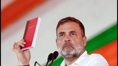 Rahul Gandhi, the leader of Opposition in the Lok Sabha, at a public meeting in Rae Bareli on Wednesday. (ANI PHOTO) Rahul Gandhi, the leader of Opposition in the Lok Sabha, at a public meeting in Rae Bareli on Wednesday. (ANI PHOTO)