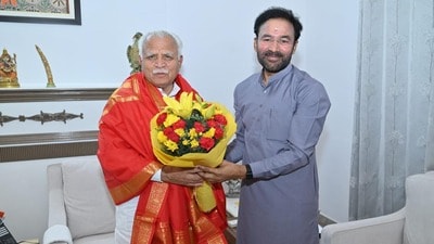 మనోహర్ లాల్ ఖట్టర్తో కిషన్ రెడ్డి మనోహర్ లాల్ ఖట్టర్తో కిషన్ రెడ్డి