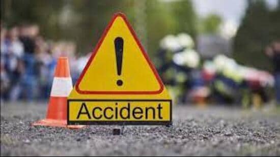 The collision severely damaged the front portion of the truck and Gurjant died on the spot. (HT File)
