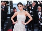 Mouni Roy dazzled at Cannes with an extravagant Chopard diamond necklace, complemented by a matching watch. (Instagram/ Mouni Roy)