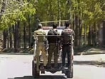 On April 22 last year, terrorists killed 25 tourists and tourist guide Syed Adil Hussain in Baisaran meadow, a famous picnic spot. On Wednesday, a school was renamed in his honour. A large number of people, including J&K’s health and education minister Sakina Ittoo, were present at the ceremony. (PTI File)