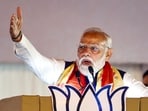 Prime Minister Narendra Modi addresses a public meeting, at Secunderabad in Hyderabad, Telangana.