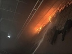 Visuals from the site of the blaze on Thursday.