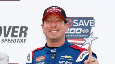 Denny Hamlin mourns Kyle Busch after years of rivalry. (Getty Images via AFP) Denny Hamlin mourns Kyle Busch after years of rivalry. (Getty Images via AFP)