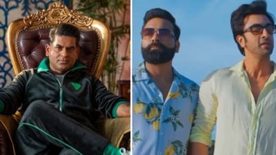 Saurabh Dwivdei in Kartavya (L) and Anubhav Singh Bassi with Ranbir Kapoor in Tu Jhoothi Main Makkaar. Saurabh Dwivdei in Kartavya (L) and Anubhav Singh Bassi with Ranbir Kapoor in Tu Jhoothi Main Makkaar.