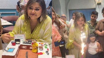 মেয়ে এবং কাছের বন্ধুবান্ধবদের নিয়ে জন্মদিন পালন করতে দেখা গেল কনীনিকাকে।