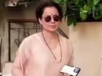 Kangana Ranaut was spotted in Mumbai wearing a Mangalsutra.
