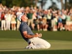 Rory McIlroy celebrates his first Masters win, on his 17th attempt, in 2025. (Getty Images via AFP)