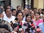 Sule alleged that the police acted wrongly against NCP (SP) spokesperson Vikas Lawande. (HT) Sule alleged that the police acted wrongly against NCP (SP) spokesperson Vikas Lawande. (HT)