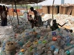 The latest crackdown came after a retailer was found stocked with around 1,810 kgs of SUP at a house in Shivaji Nagar, officials said. (HT archive)