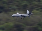 A US Air Force MQ-9 Reaper unmanned aerial vehicle approaches to land at the former Roosevelt Roads naval base in Ceiba, Puerto Rico, April 29, 2026. 