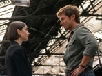 Lily Collins and Lucas Bravo in Emily in Paris