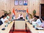 Chief Minister Pushkar Singh Dhami chairs a high-level review meeting on forest fire control, monsoon preparedness, health services and drinking water arrangements in Dehradun.